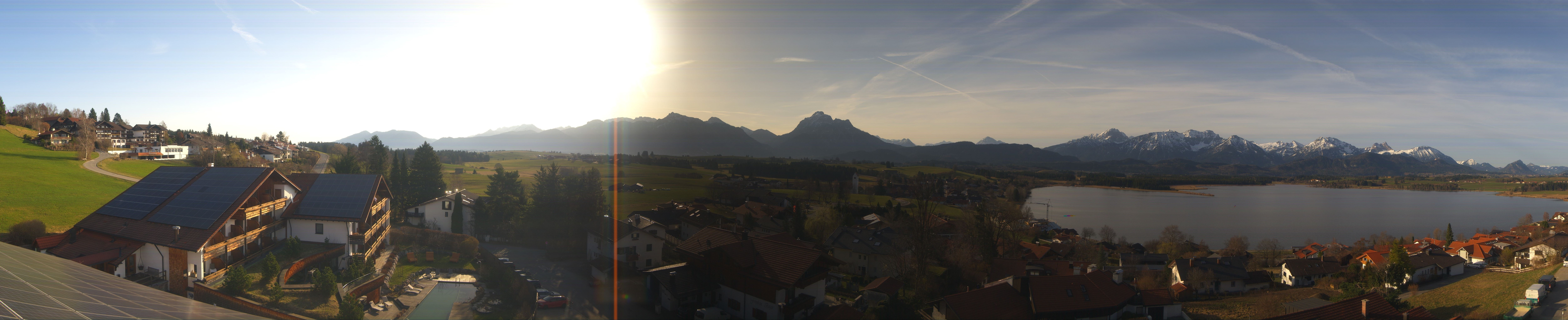 Archiv Foto Webcam Hopfensee - Blick Richtung Schloss Neuschwanstein