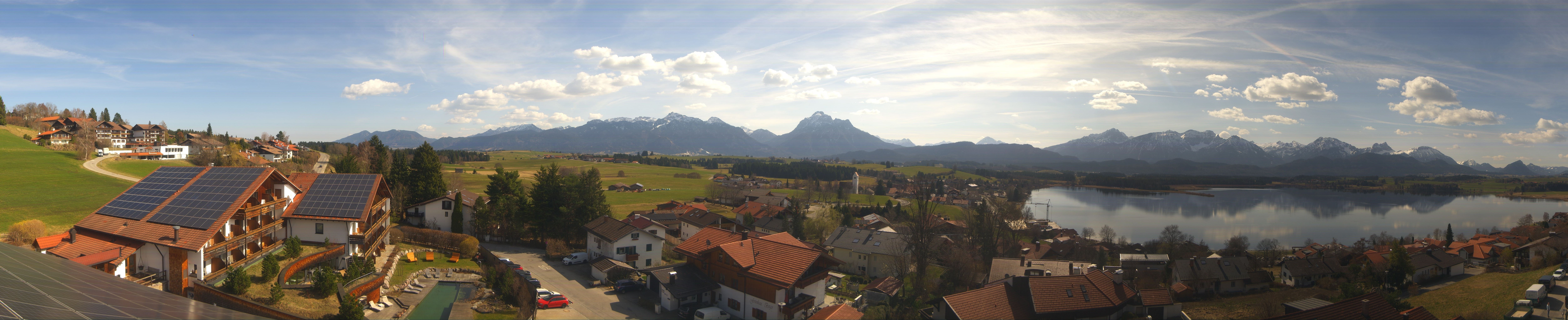 Archiv Foto Webcam Hopfensee - Blick Richtung Schloss Neuschwanstein