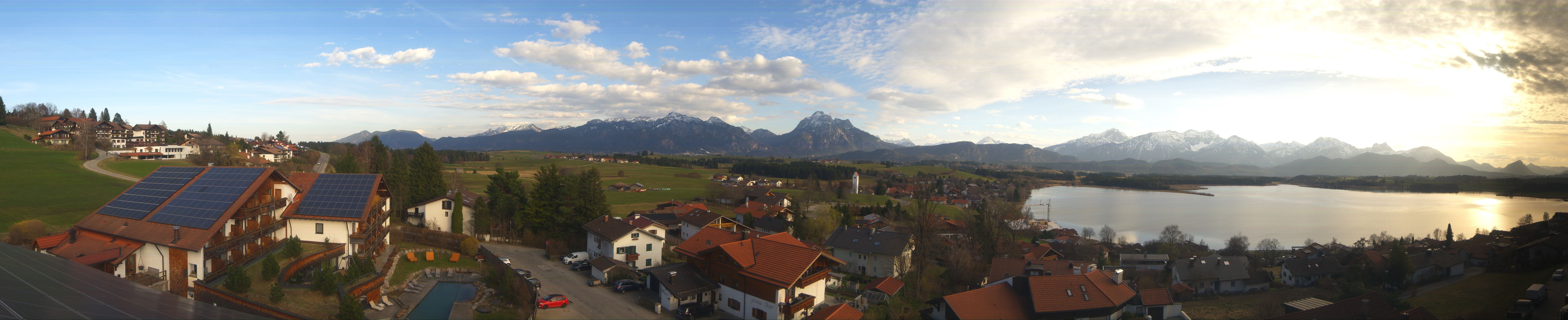 Archiv Foto Webcam Hopfensee - Blick Richtung Schloss Neuschwanstein