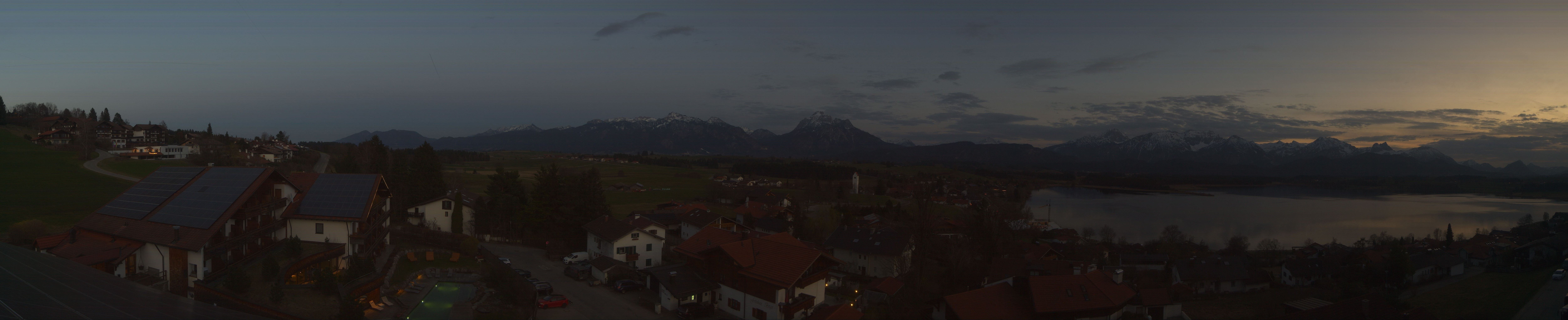 Archiv Foto Webcam Hopfensee - Blick Richtung Schloss Neuschwanstein