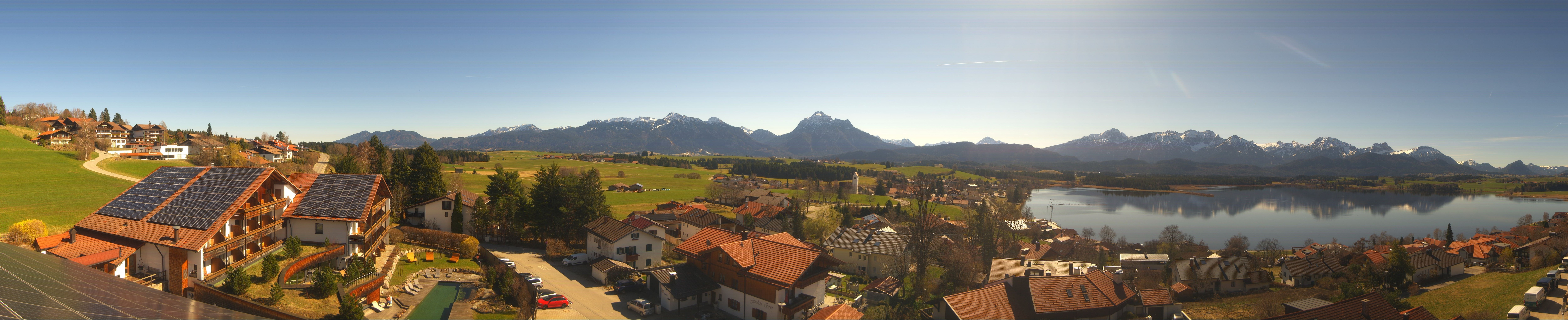 Archived image Webcam Hopfensee - View to Neuschwanstein Castle