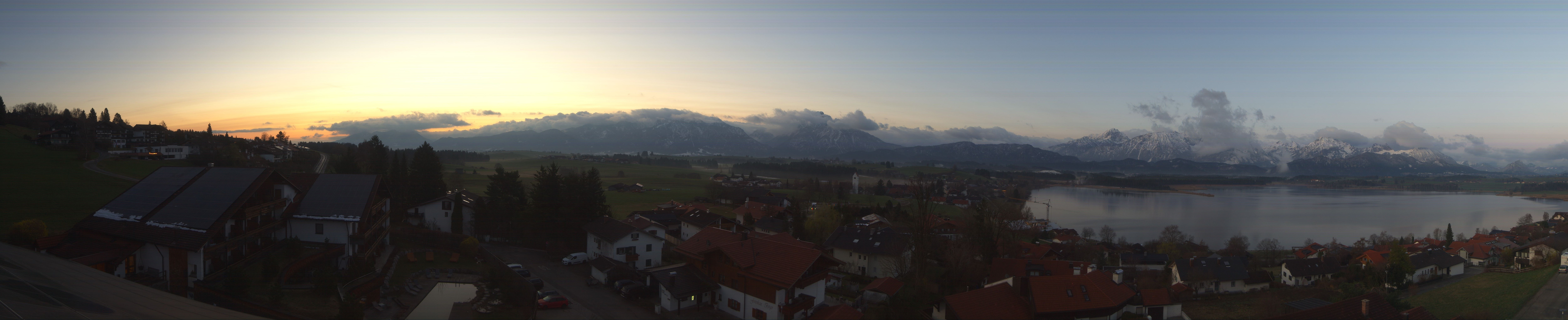 Archiv Foto Webcam Hopfensee - Blick Richtung Schloss Neuschwanstein