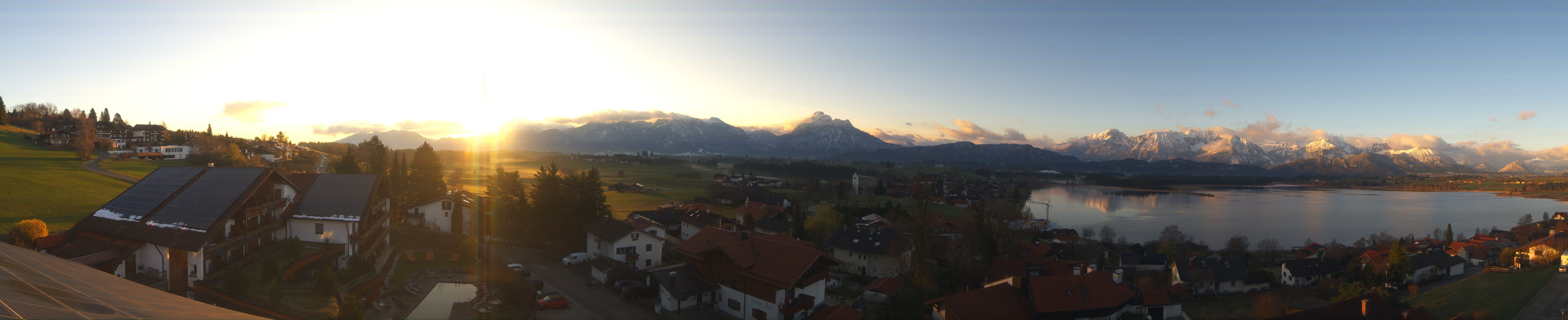 Archiv Foto Webcam Hopfensee - Blick Richtung Schloss Neuschwanstein