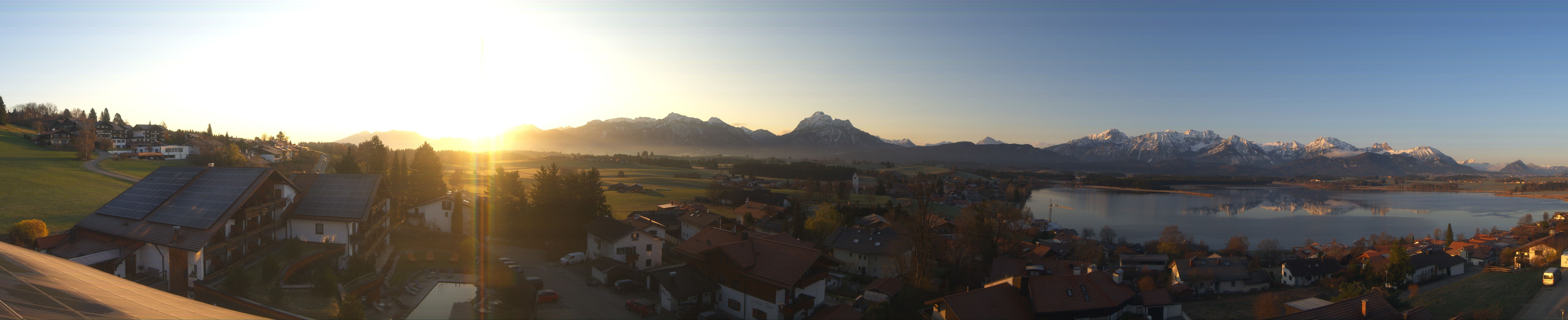 Archiv Foto Webcam Hopfensee - Blick Richtung Schloss Neuschwanstein
