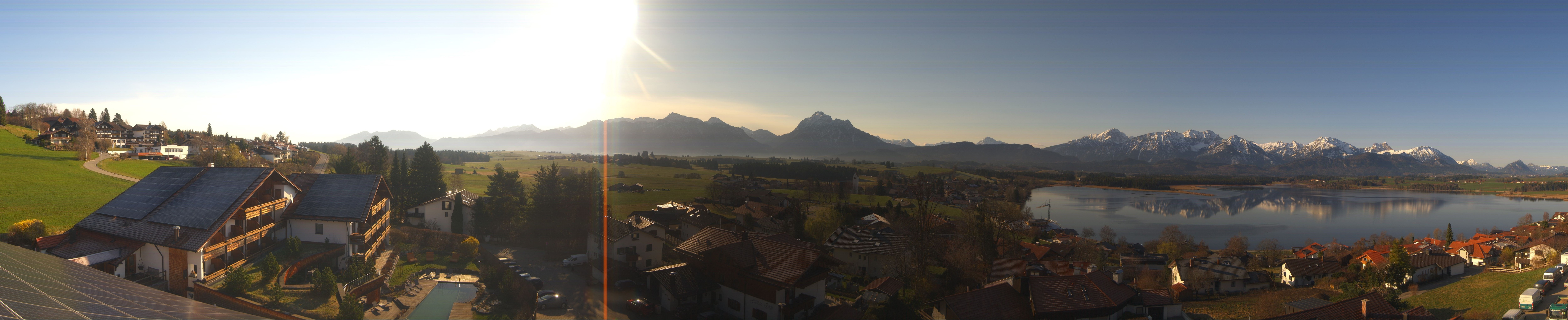 Archiv Foto Webcam Hopfensee - Blick Richtung Schloss Neuschwanstein