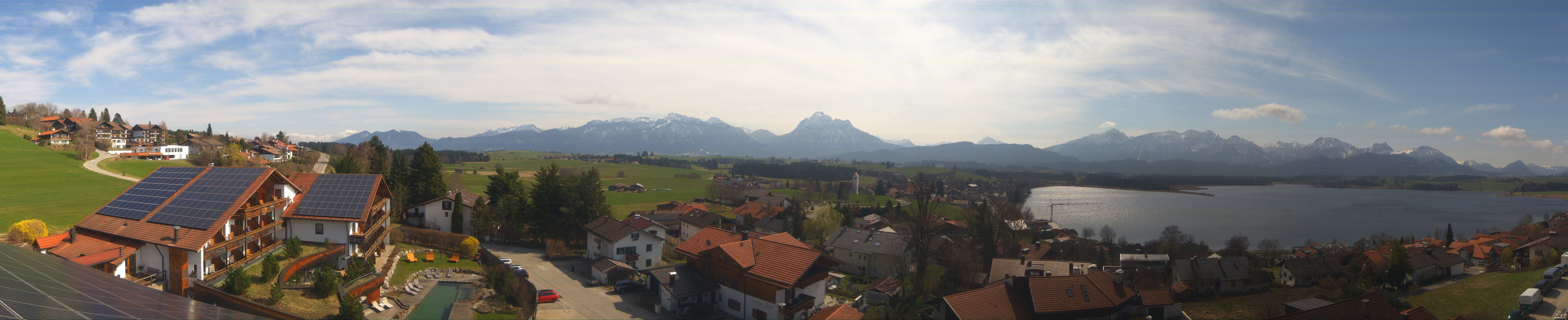 Archiv Foto Webcam Hopfensee - Blick Richtung Schloss Neuschwanstein