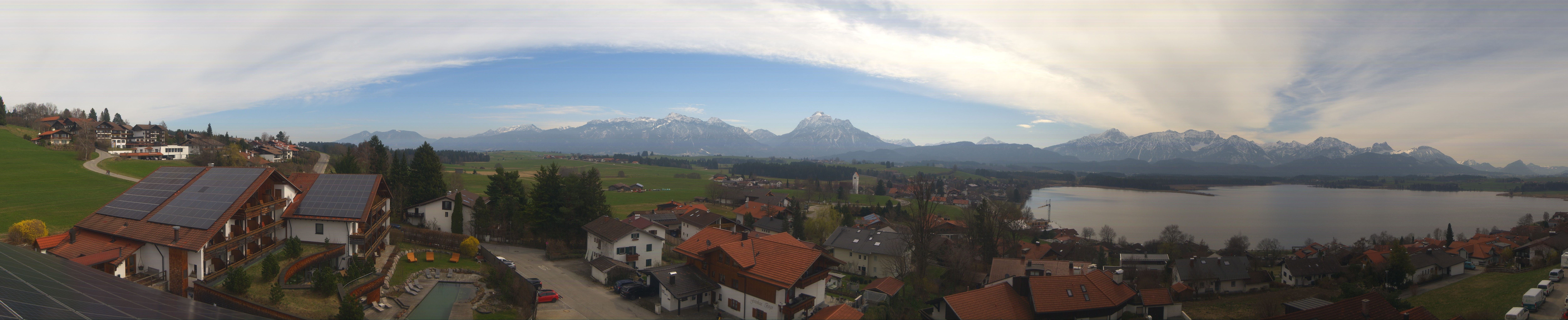 Archiv Foto Webcam Hopfensee - Blick Richtung Schloss Neuschwanstein