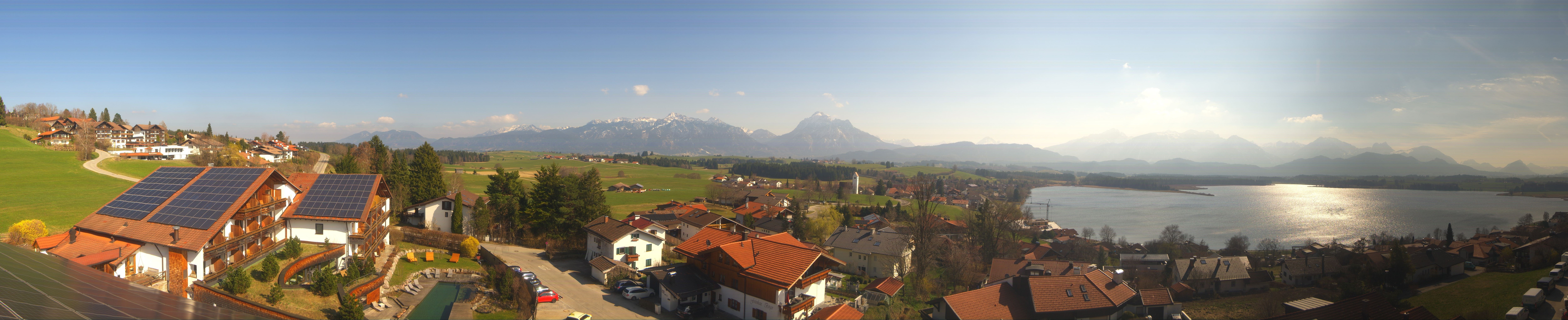 Archiv Foto Webcam Hopfensee - Blick Richtung Schloss Neuschwanstein