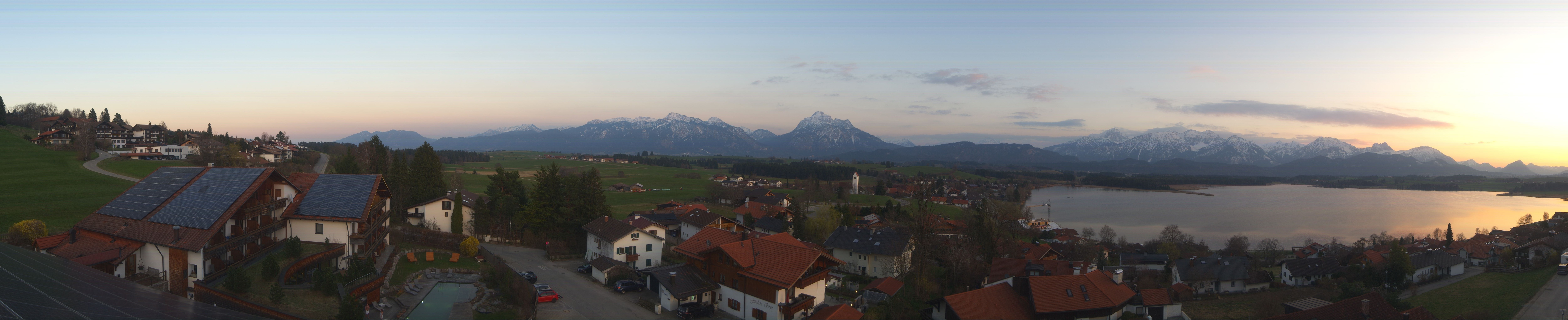 Archiv Foto Webcam Hopfensee - Blick Richtung Schloss Neuschwanstein