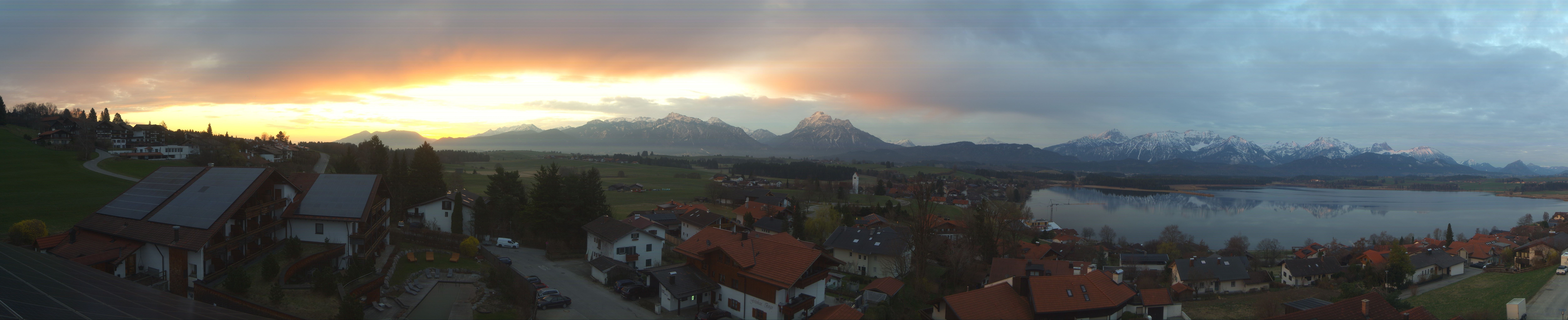 Archiv Foto Webcam Hopfensee - Blick Richtung Schloss Neuschwanstein