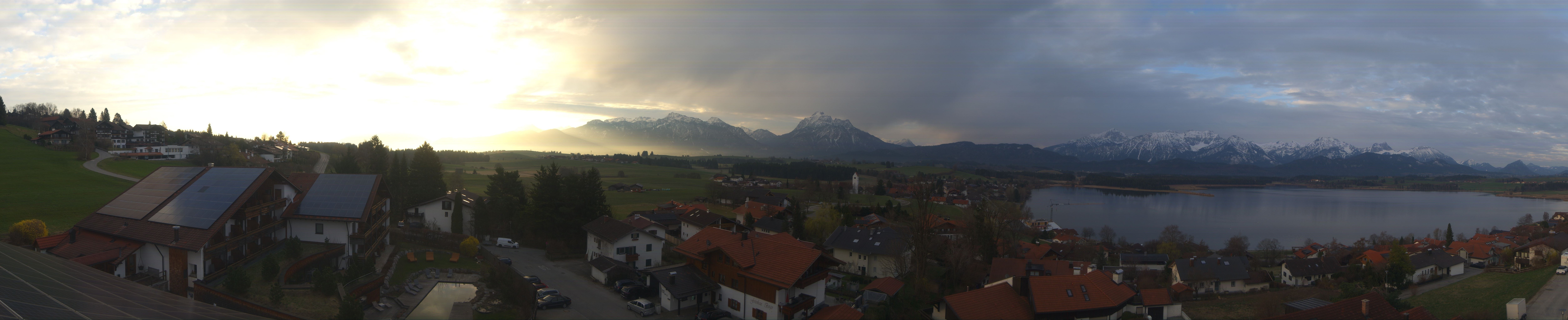 Archiv Foto Webcam Hopfensee - Blick Richtung Schloss Neuschwanstein