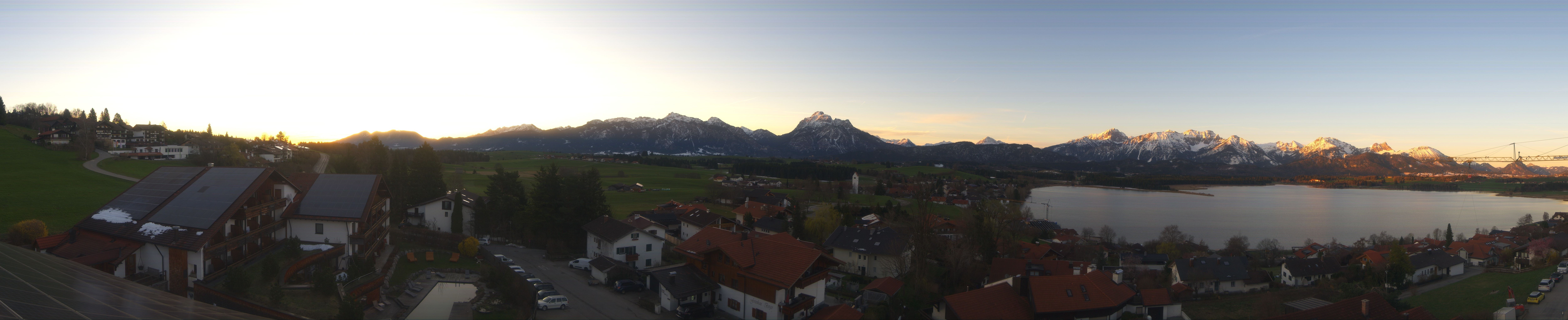 Archiv Foto Webcam Hopfensee - Blick Richtung Schloss Neuschwanstein