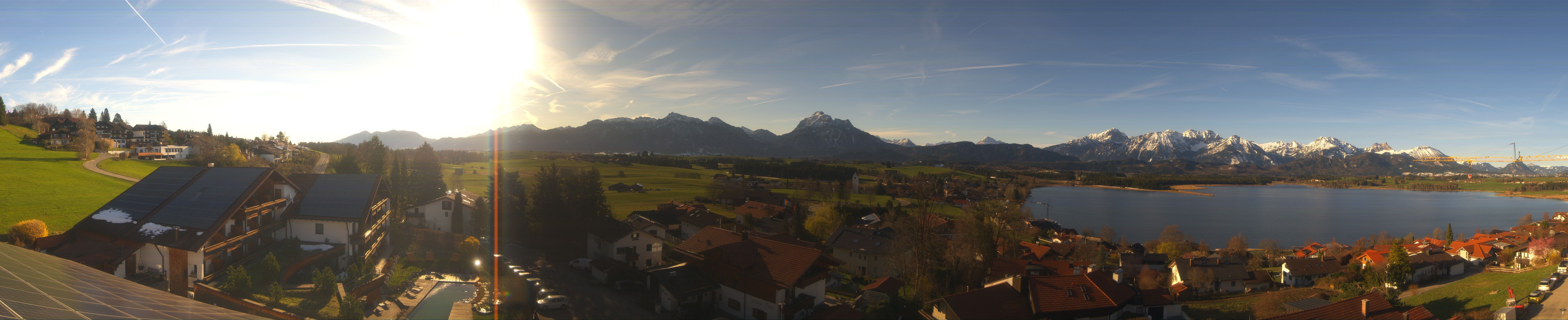 Archiv Foto Webcam Hopfensee - Blick Richtung Schloss Neuschwanstein