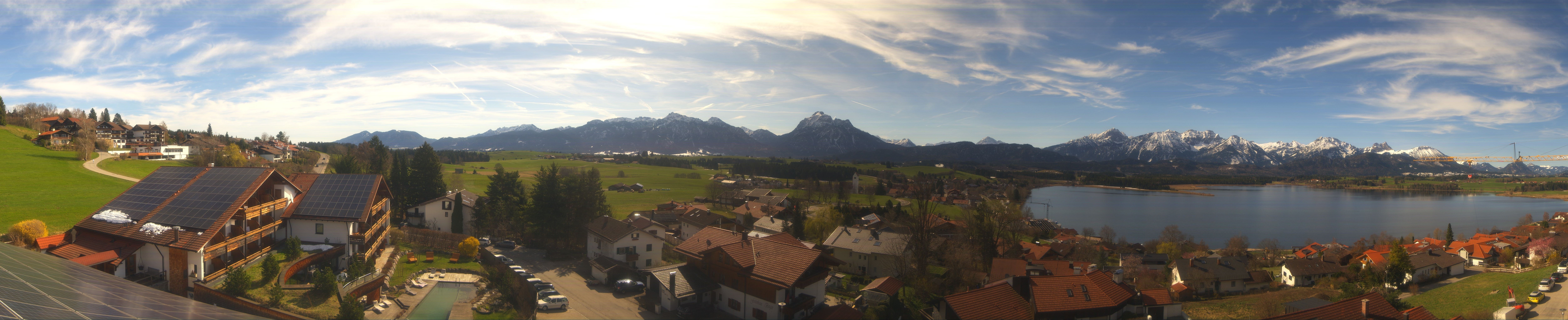 Archiv Foto Webcam Hopfensee - Blick Richtung Schloss Neuschwanstein