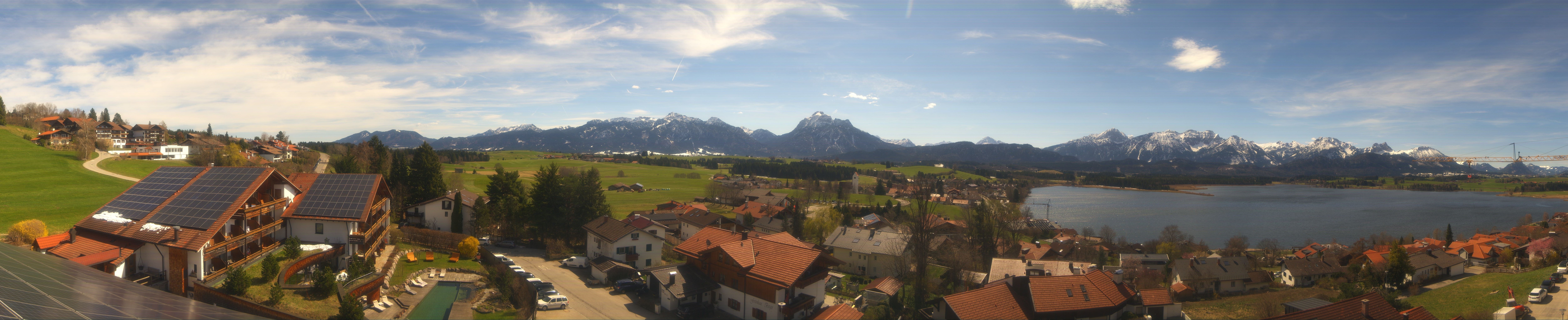 Archiv Foto Webcam Hopfensee - Blick Richtung Schloss Neuschwanstein