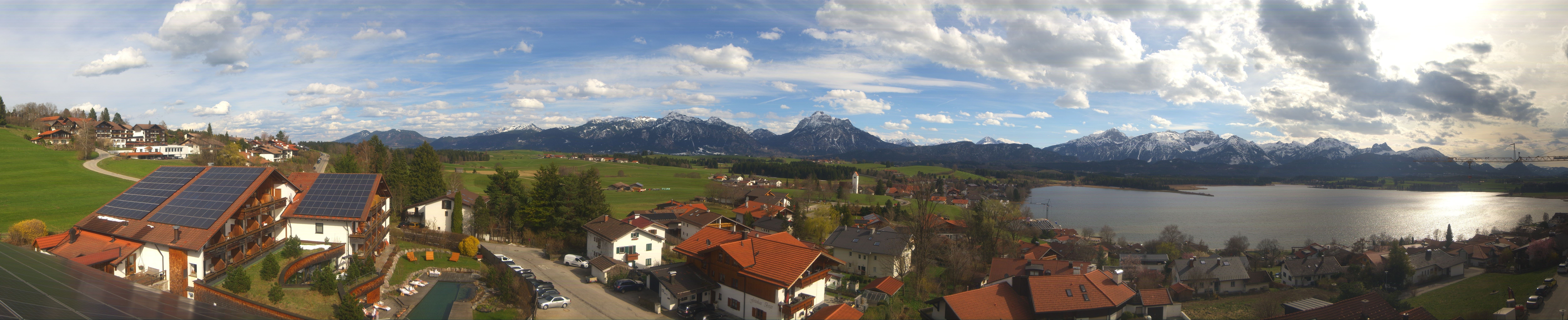 Archiv Foto Webcam Hopfensee - Blick Richtung Schloss Neuschwanstein