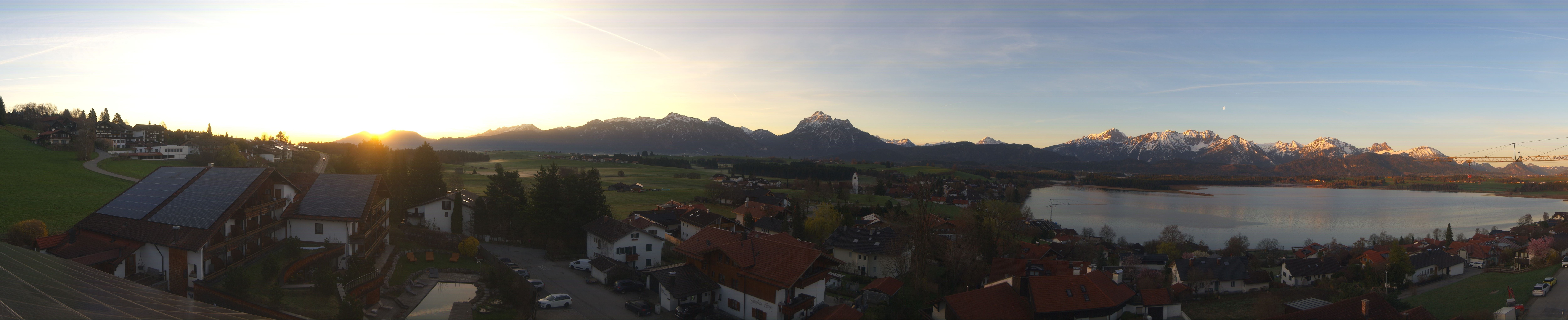 Archiv Foto Webcam Hopfensee - Blick Richtung Schloss Neuschwanstein