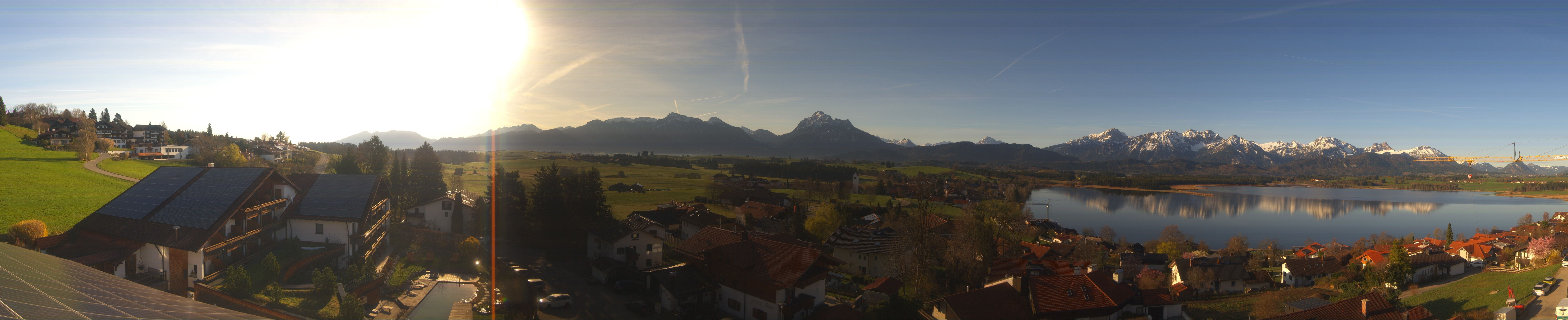 Archiv Foto Webcam Hopfensee - Blick Richtung Schloss Neuschwanstein