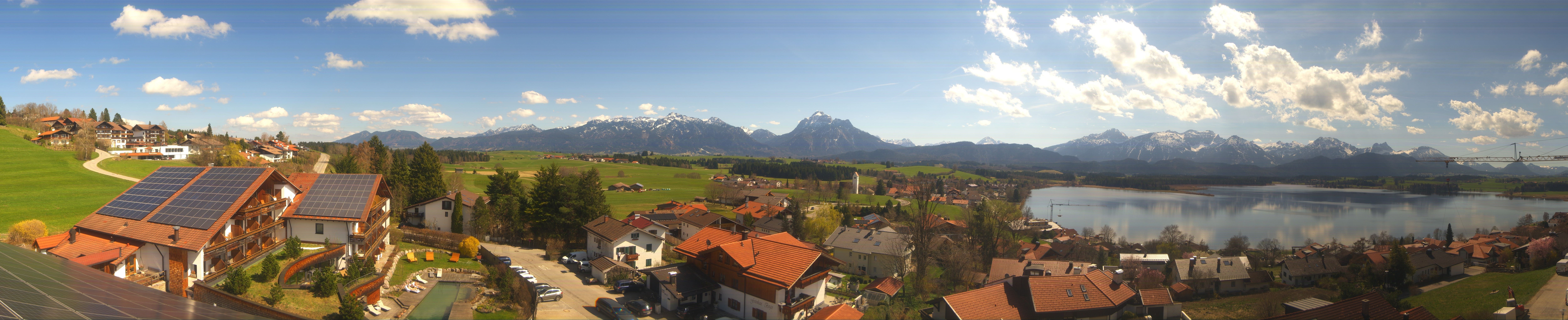 Archiv Foto Webcam Hopfensee - Blick Richtung Schloss Neuschwanstein