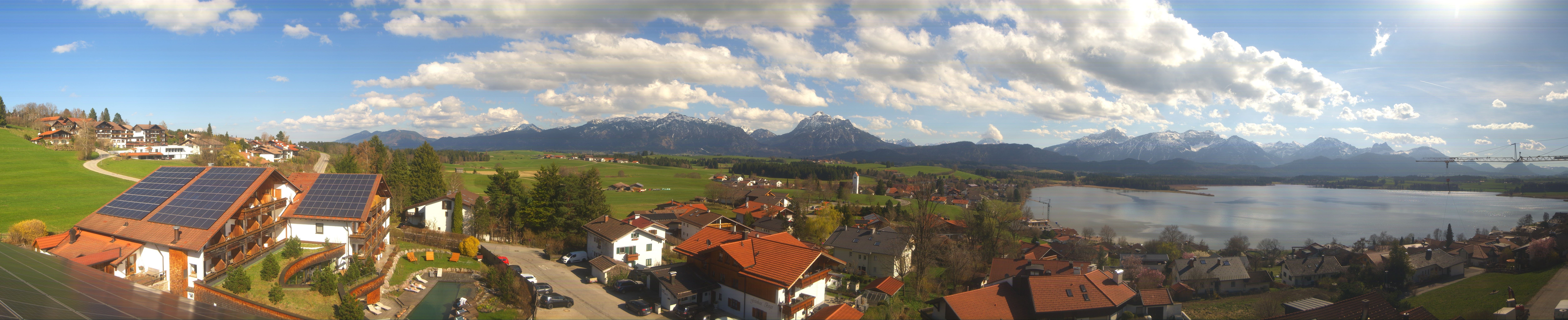 Archiv Foto Webcam Hopfensee - Blick Richtung Schloss Neuschwanstein