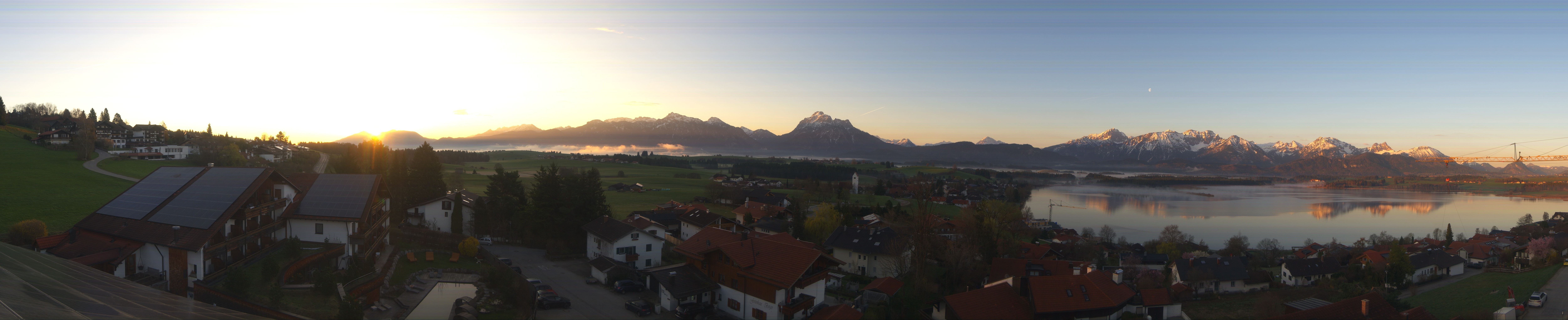 Archiv Foto Webcam Hopfensee - Blick Richtung Schloss Neuschwanstein