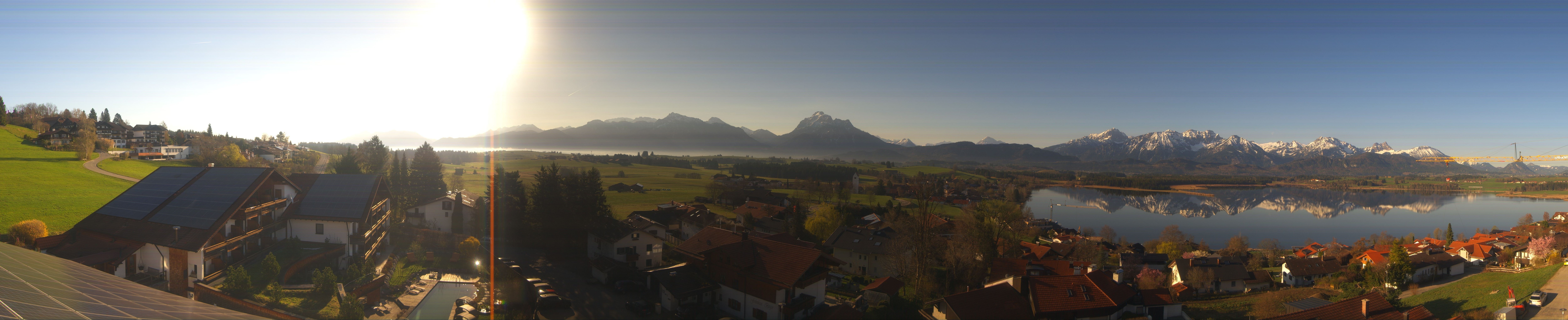 Archiv Foto Webcam Hopfensee - Blick Richtung Schloss Neuschwanstein