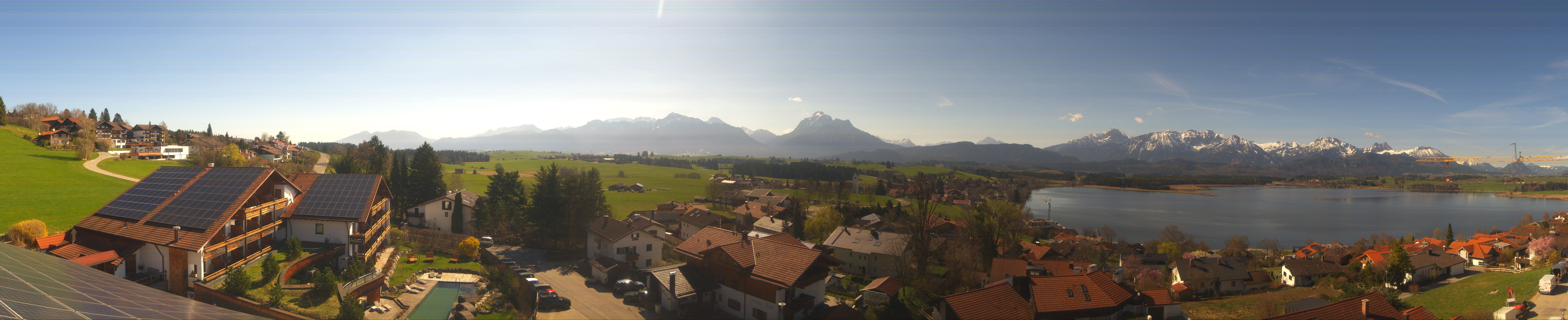 Archiv Foto Webcam Hopfensee - Blick Richtung Schloss Neuschwanstein