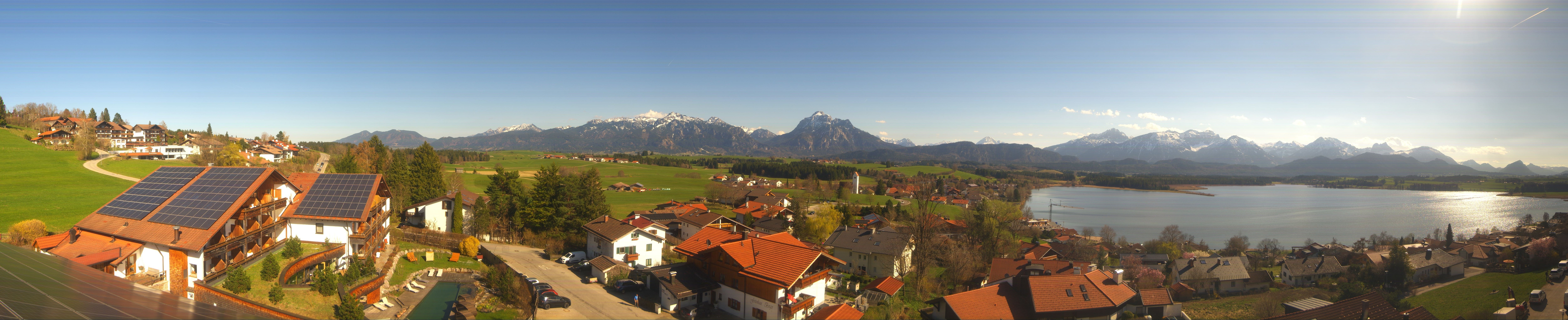 Archiv Foto Webcam Hopfensee - Blick Richtung Schloss Neuschwanstein