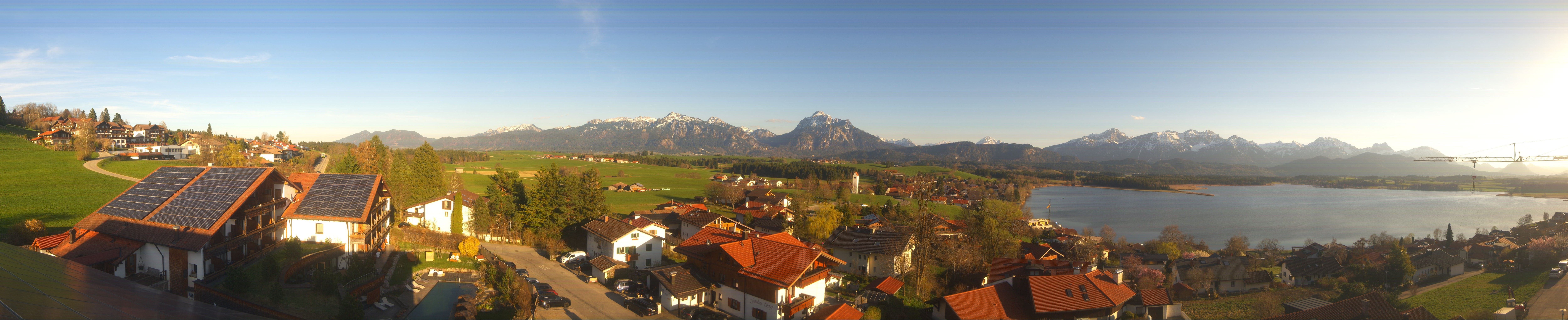 Archiv Foto Webcam Hopfensee - Blick Richtung Schloss Neuschwanstein