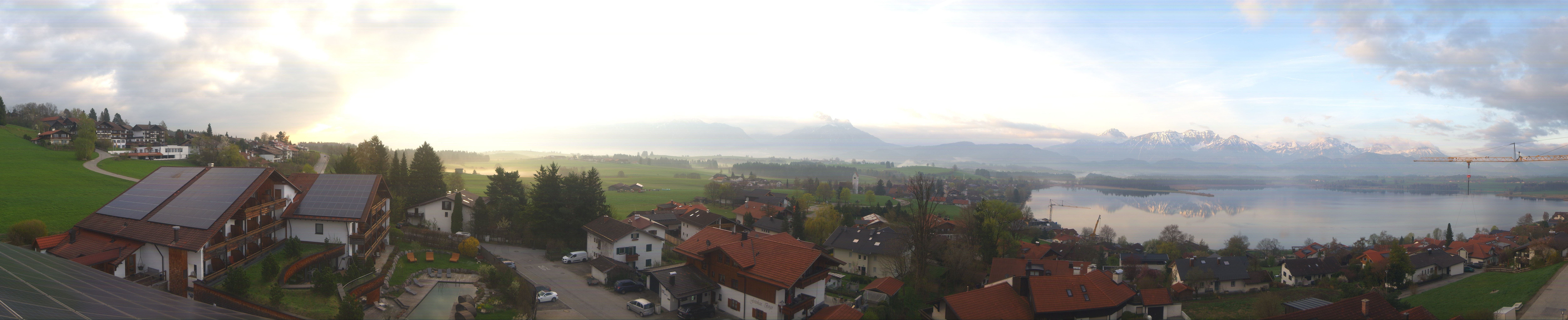 Archiv Foto Webcam Hopfensee - Blick Richtung Schloss Neuschwanstein