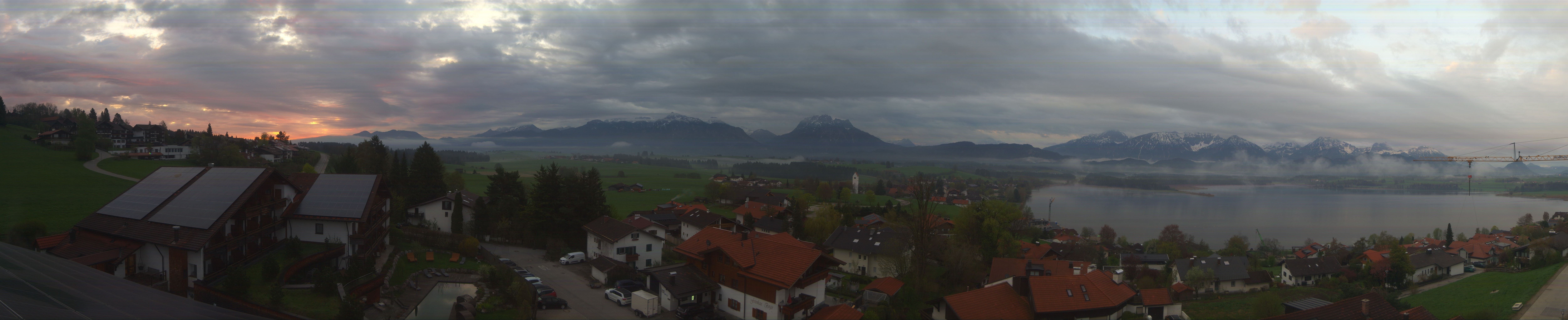 Archiv Foto Webcam Hopfensee - Blick Richtung Schloss Neuschwanstein