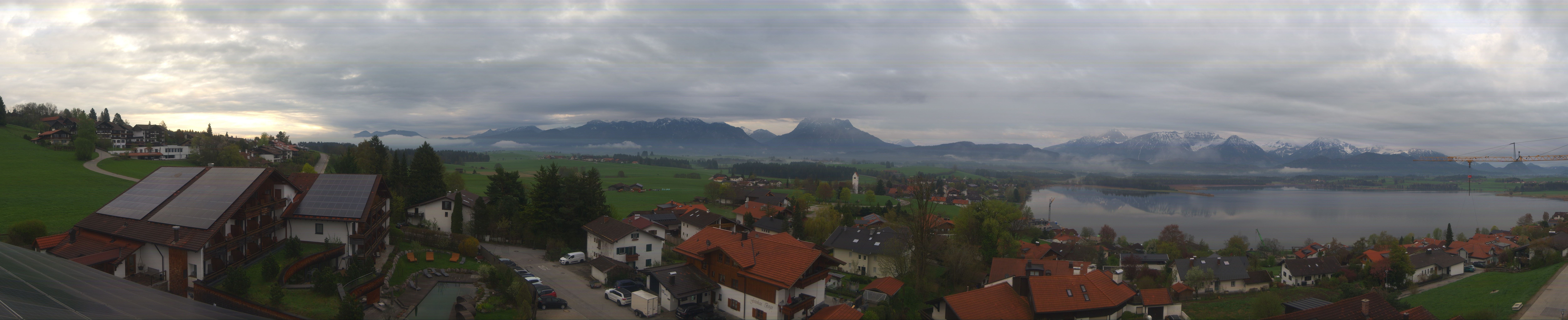 Archiv Foto Webcam Hopfensee - Blick Richtung Schloss Neuschwanstein