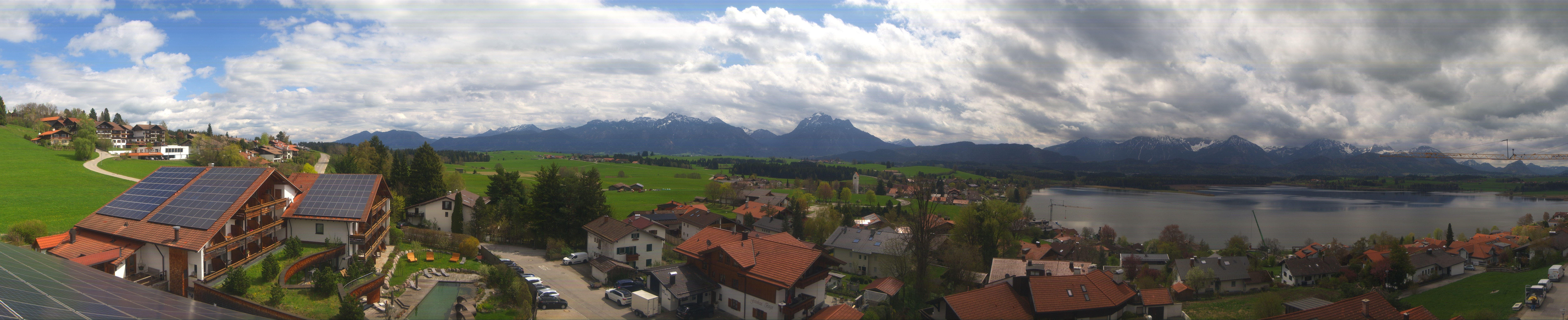 Archiv Foto Webcam Hopfensee - Blick Richtung Schloss Neuschwanstein