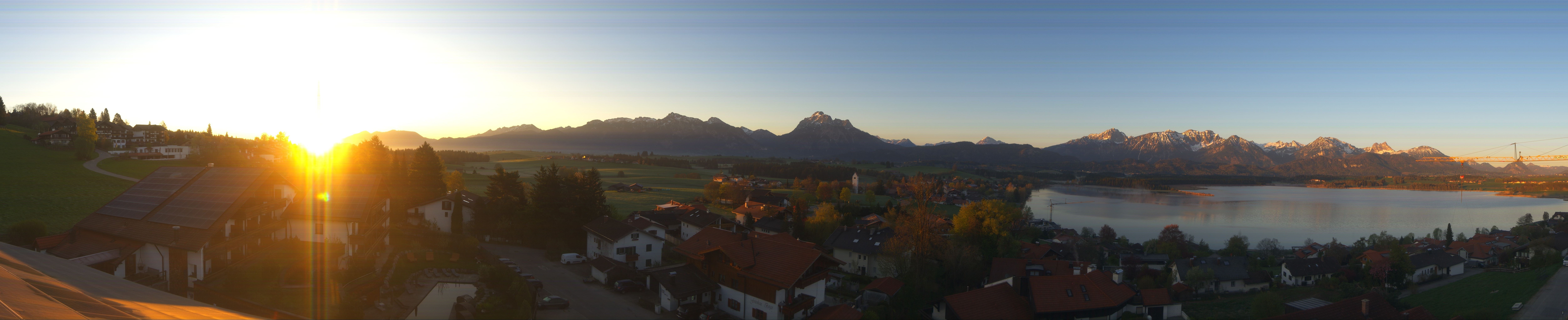 Archiv Foto Webcam Hopfensee - Blick Richtung Schloss Neuschwanstein