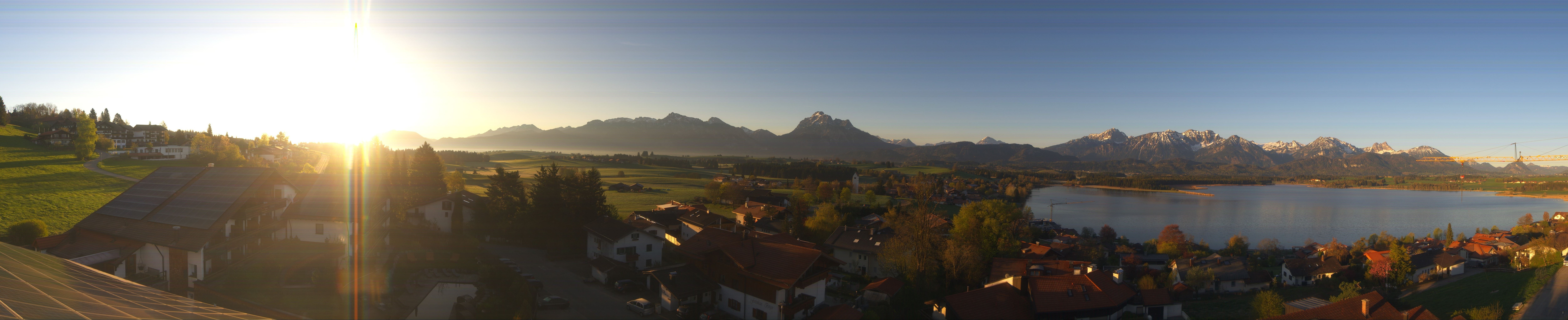 Archiv Foto Webcam Hopfensee - Blick Richtung Schloss Neuschwanstein