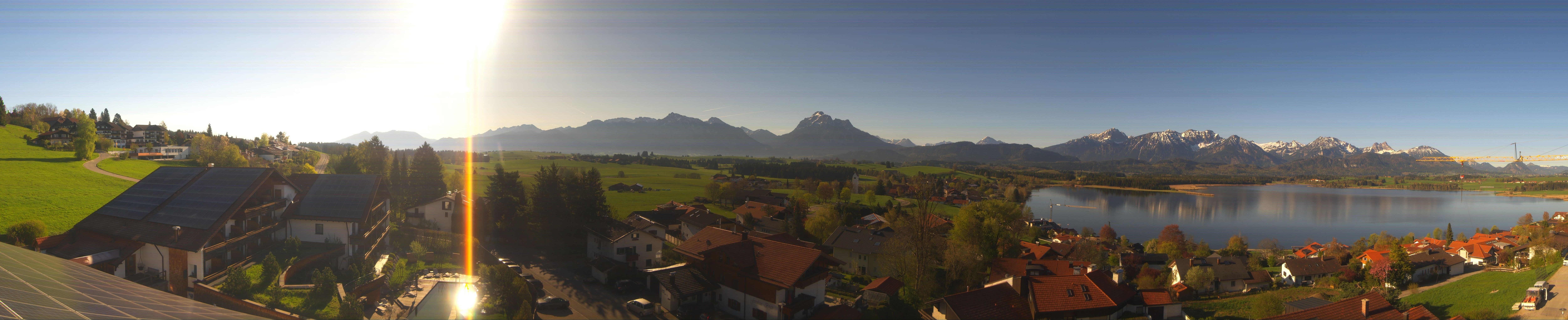 Archiv Foto Webcam Hopfensee - Blick Richtung Schloss Neuschwanstein