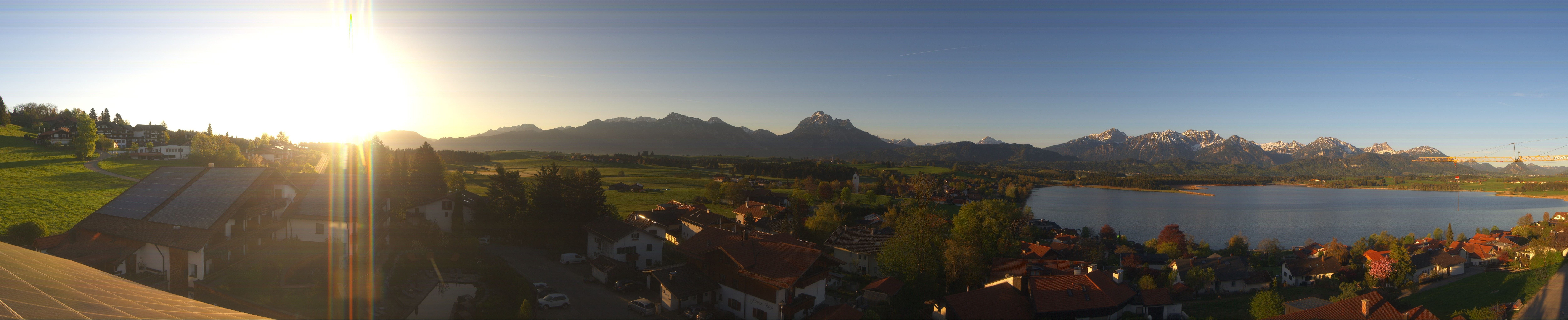 Archiv Foto Webcam Hopfensee - Blick Richtung Schloss Neuschwanstein