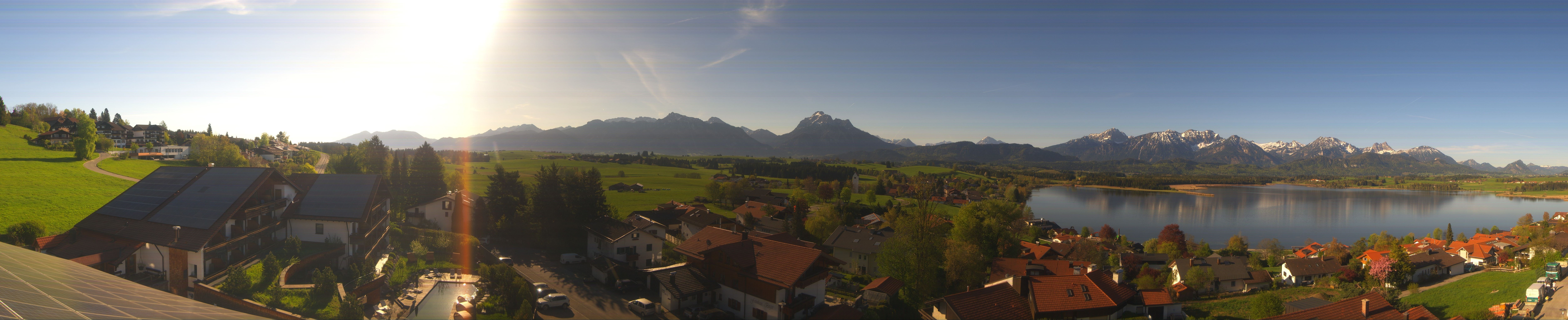 Archiv Foto Webcam Hopfensee - Blick Richtung Schloss Neuschwanstein