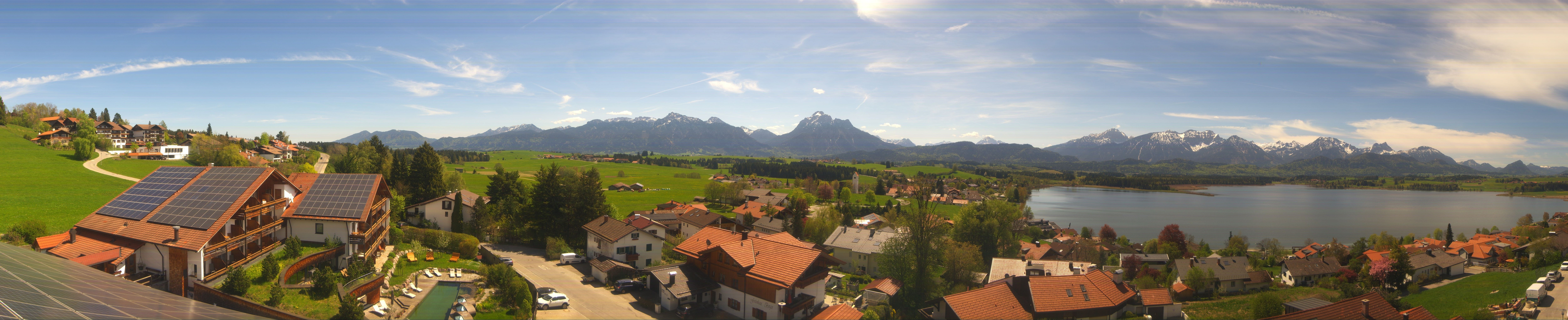 Archiv Foto Webcam Hopfensee - Blick Richtung Schloss Neuschwanstein