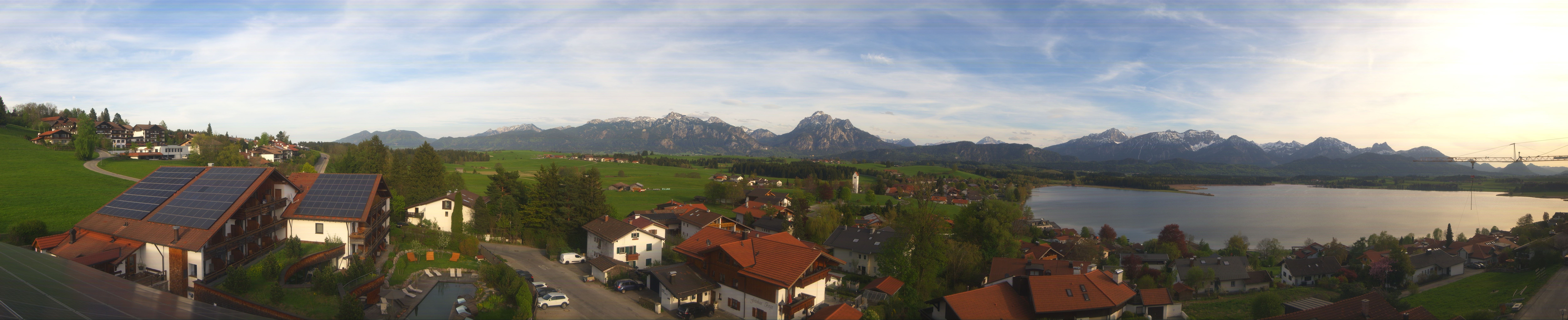 Archiv Foto Webcam Hopfensee - Blick Richtung Schloss Neuschwanstein