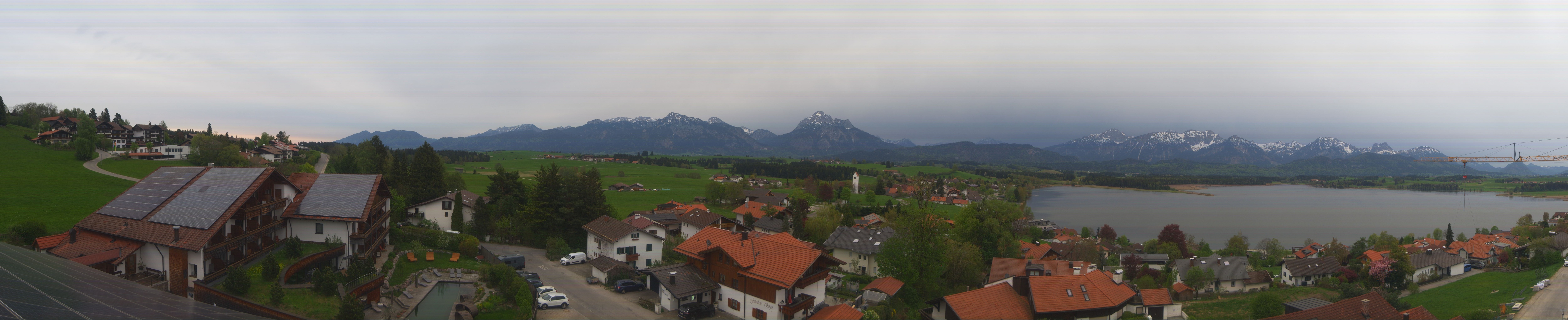 Archiv Foto Webcam Hopfensee - Blick Richtung Schloss Neuschwanstein