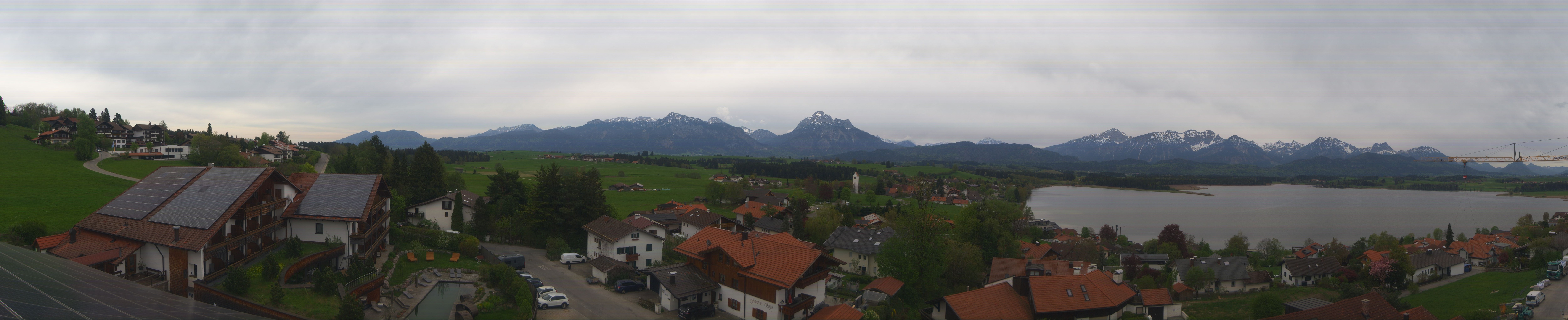 Archiv Foto Webcam Hopfensee - Blick Richtung Schloss Neuschwanstein