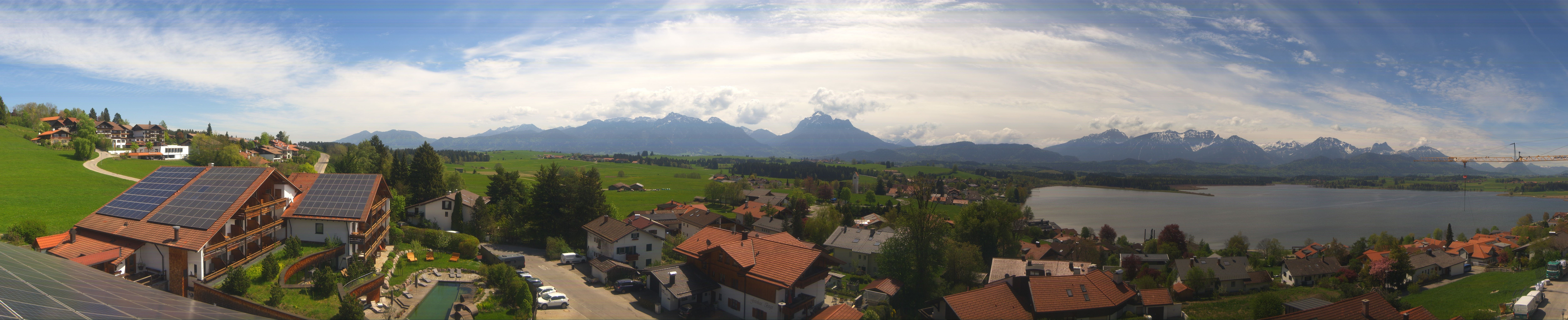 Archiv Foto Webcam Hopfensee - Blick Richtung Schloss Neuschwanstein