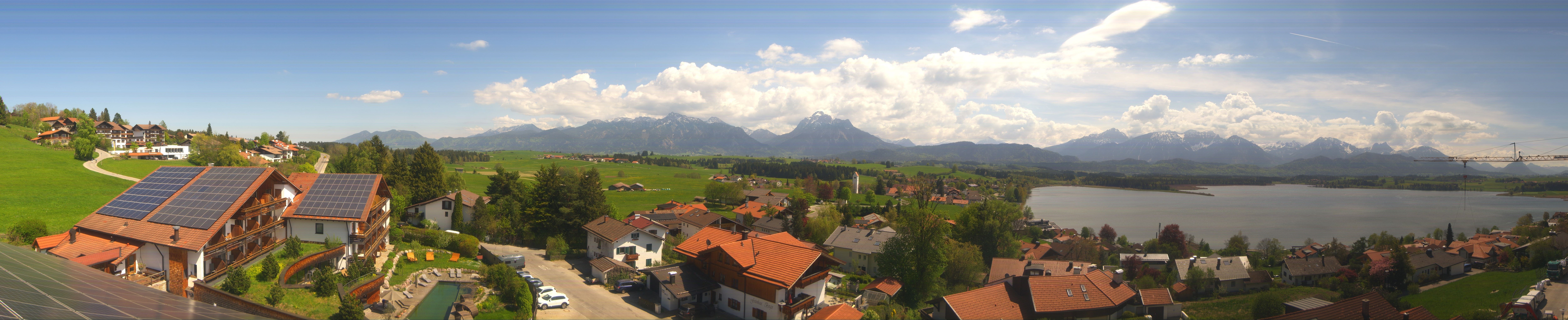Archiv Foto Webcam Hopfensee - Blick Richtung Schloss Neuschwanstein