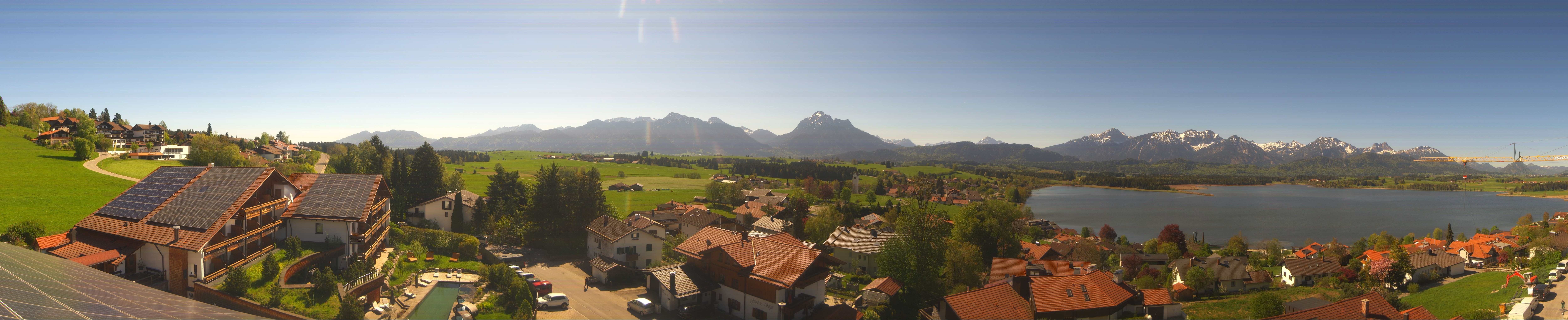 Archived image Webcam Hopfensee - View to Neuschwanstein Castle