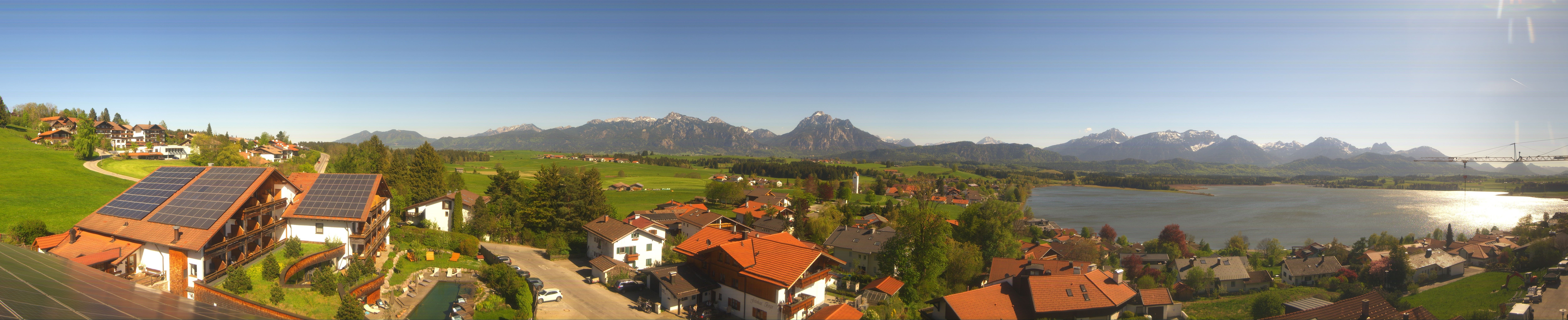 Archiv Foto Webcam Hopfensee - Blick Richtung Schloss Neuschwanstein
