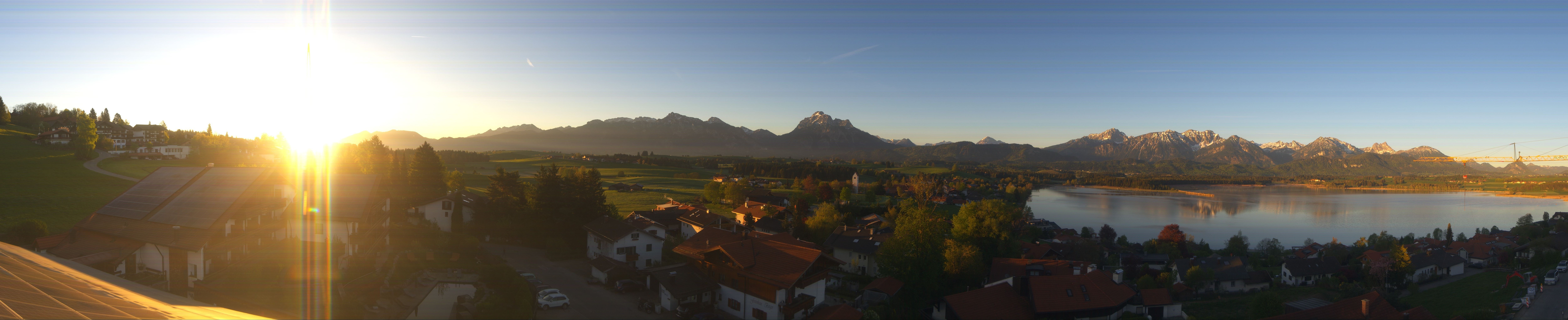 Archiv Foto Webcam Hopfensee - Blick Richtung Schloss Neuschwanstein