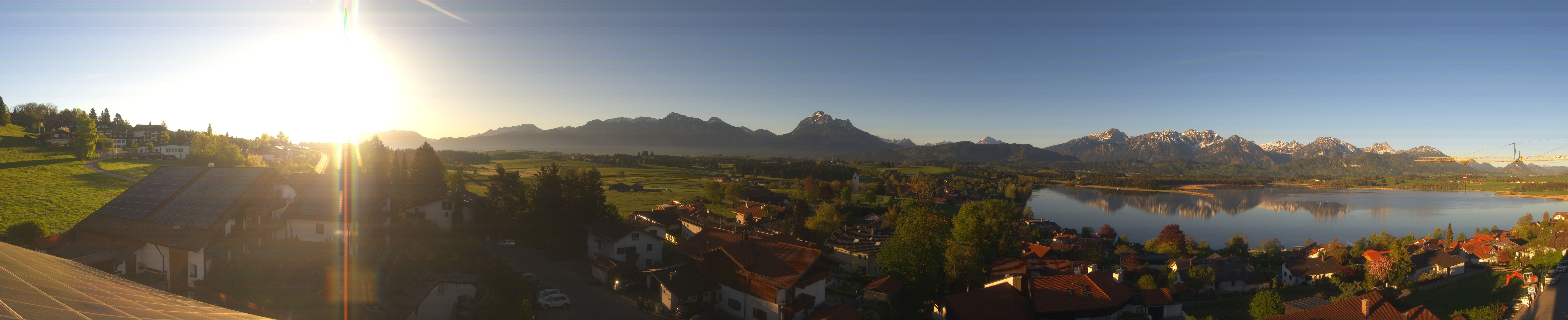 Archiv Foto Webcam Hopfensee - Blick Richtung Schloss Neuschwanstein