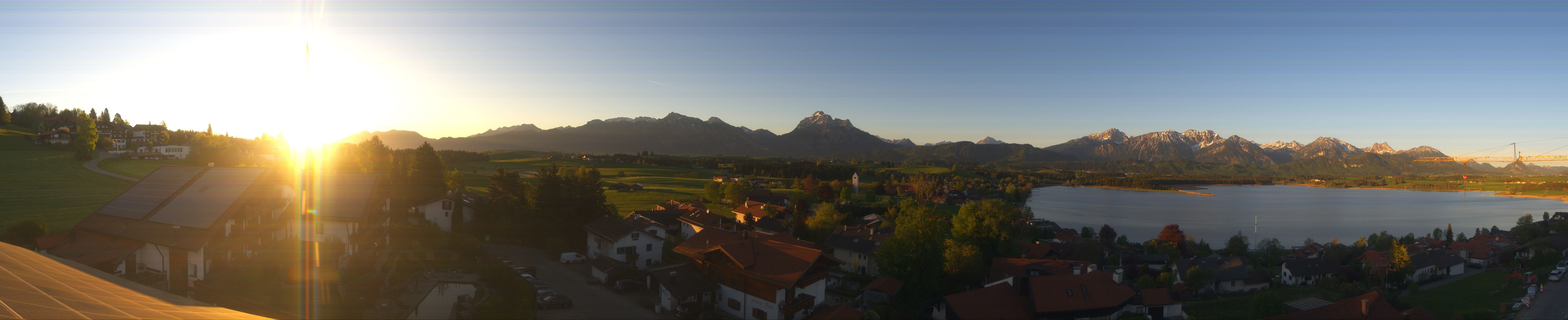 Archiv Foto Webcam Hopfensee - Blick Richtung Schloss Neuschwanstein