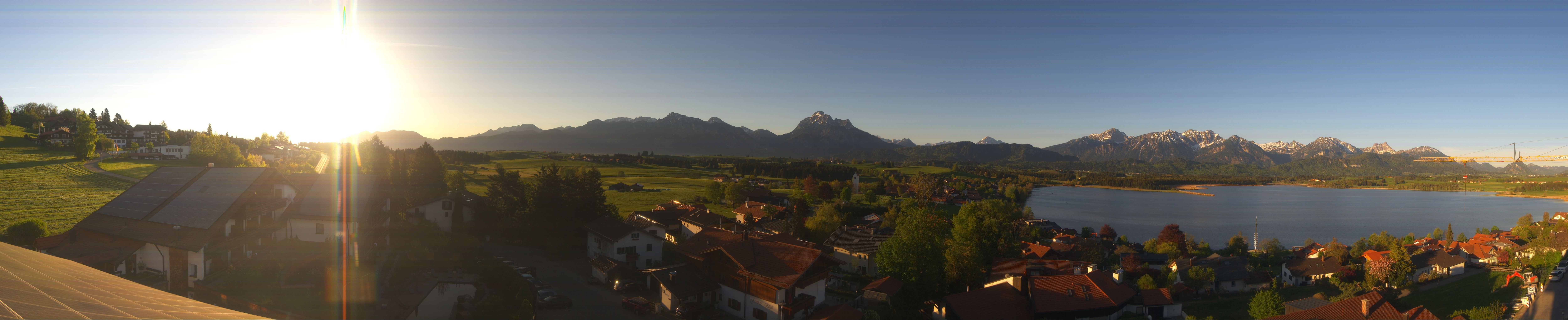 Archiv Foto Webcam Hopfensee - Blick Richtung Schloss Neuschwanstein
